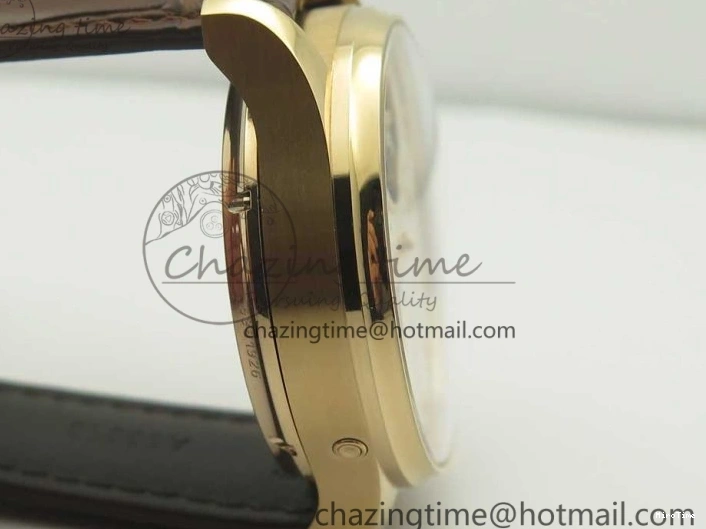 MIROTIME 0223 Portuguese Tourbillon IW504602 RG ZF Best Edition White Dial on Brown Leather Strap Stretchable 7178